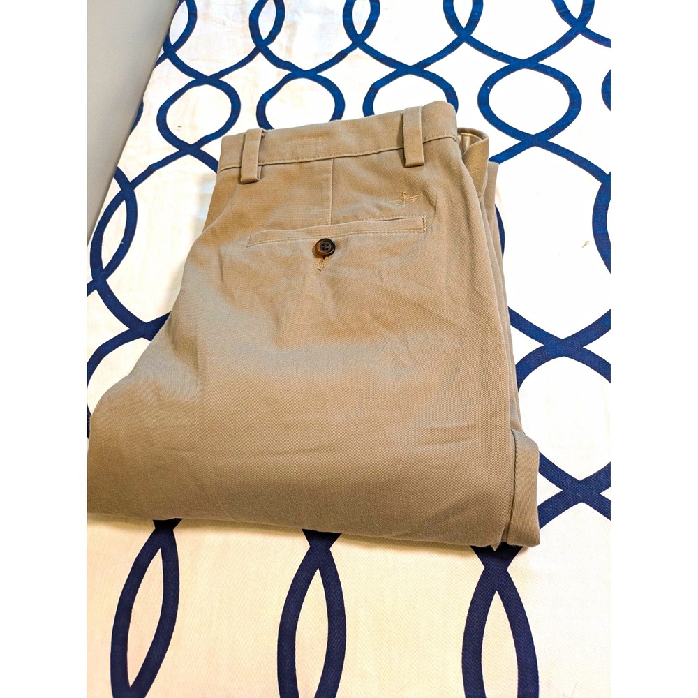 Dockers Alpha Chino Pants Slim Tapered Beige Cotton Twill 34W Mens